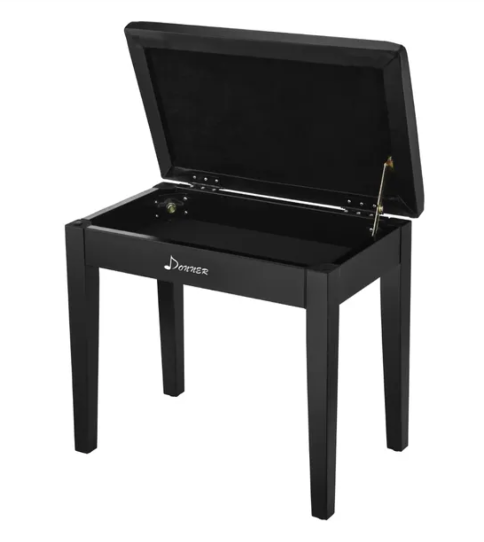 Donner Bench pianobänk black - 2