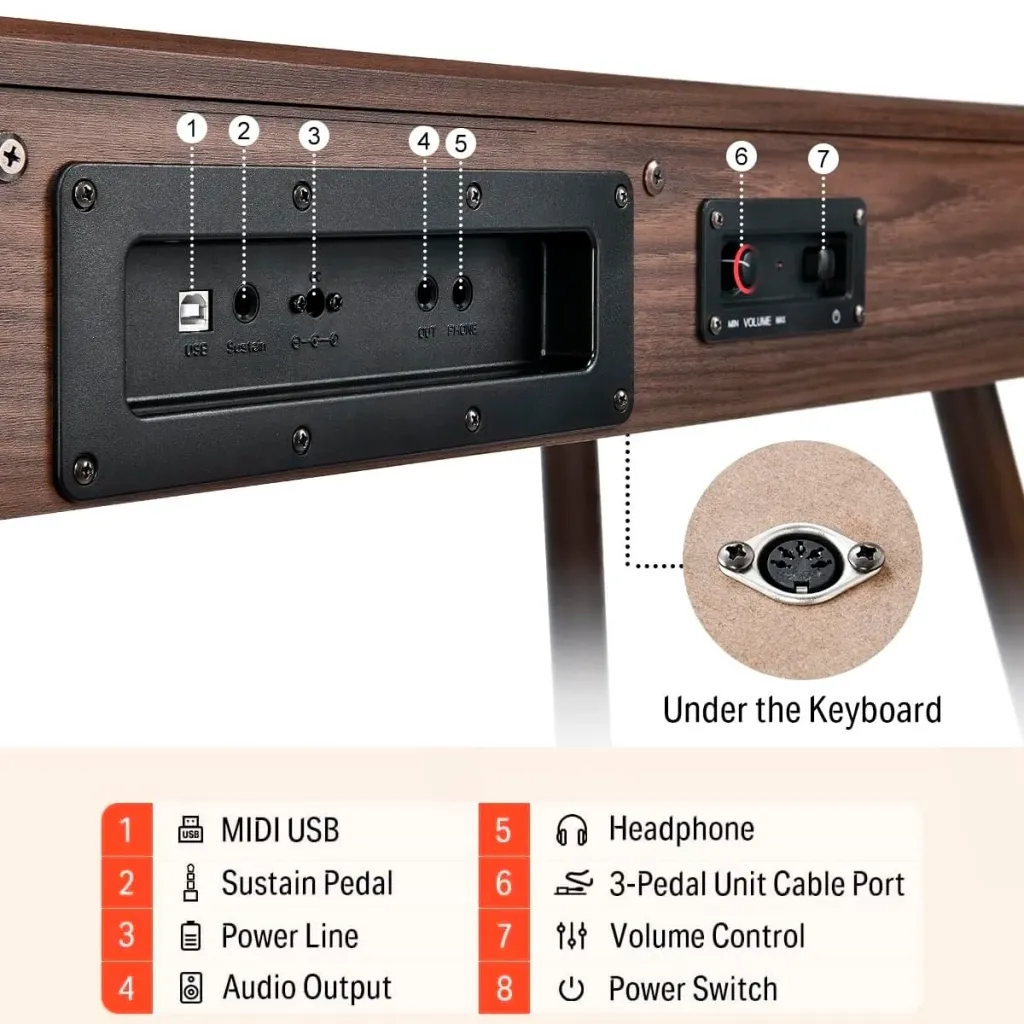 Donner DDP-80 Digital Piano walnut - 5