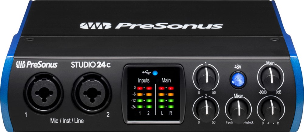 PreSonus Studio 24c - 2x2 audio interace