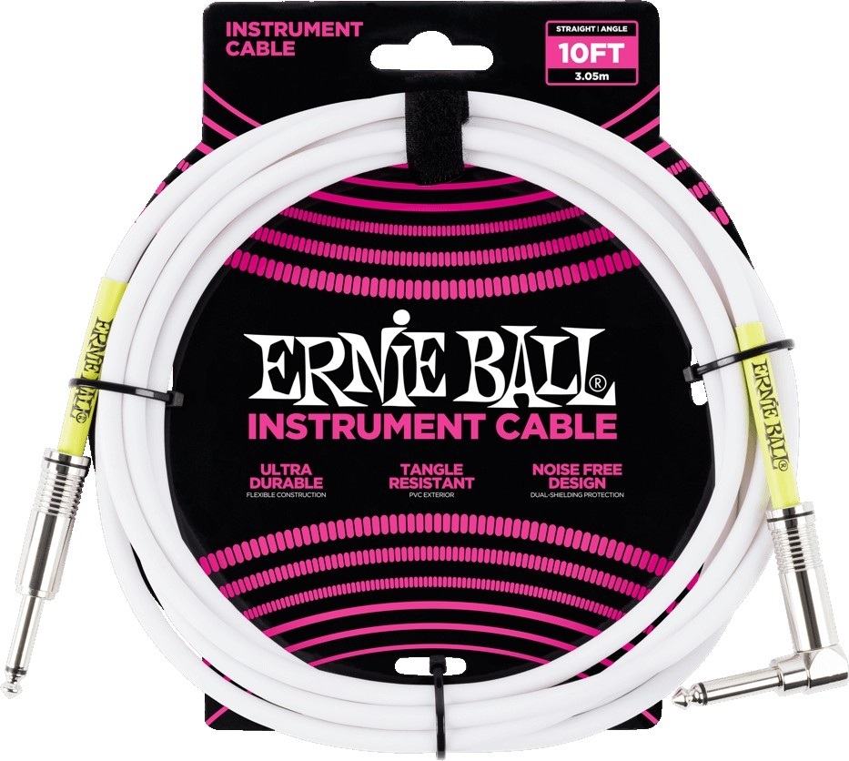 Ernie Ball 6049 - 3m White Instrument Cable Tele/Tele