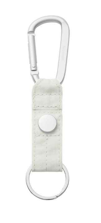 Teenage Engineering field keychain carabiner white