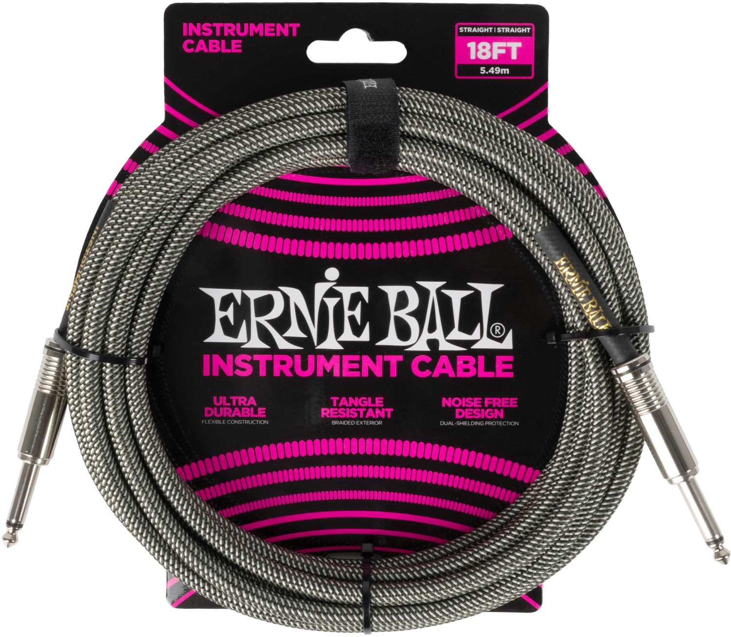 Ernie Ball 6433 Silver Fox Braided Instrument Cable Tele/Tele 5.4 m