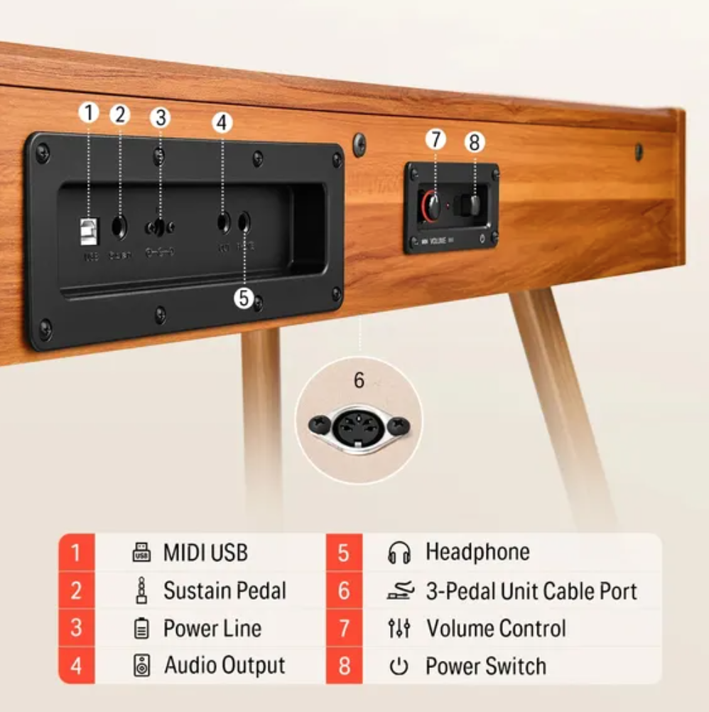 Donner DDP-80 Digital Piano "wood" - 5