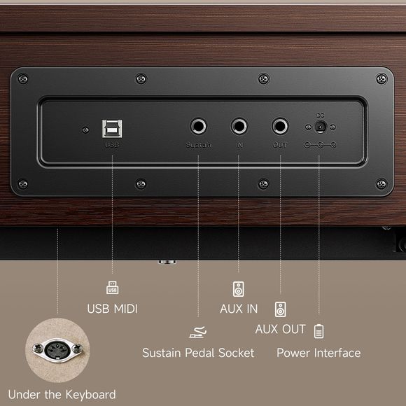 Donner Oura R300 electric piano walnut - 4