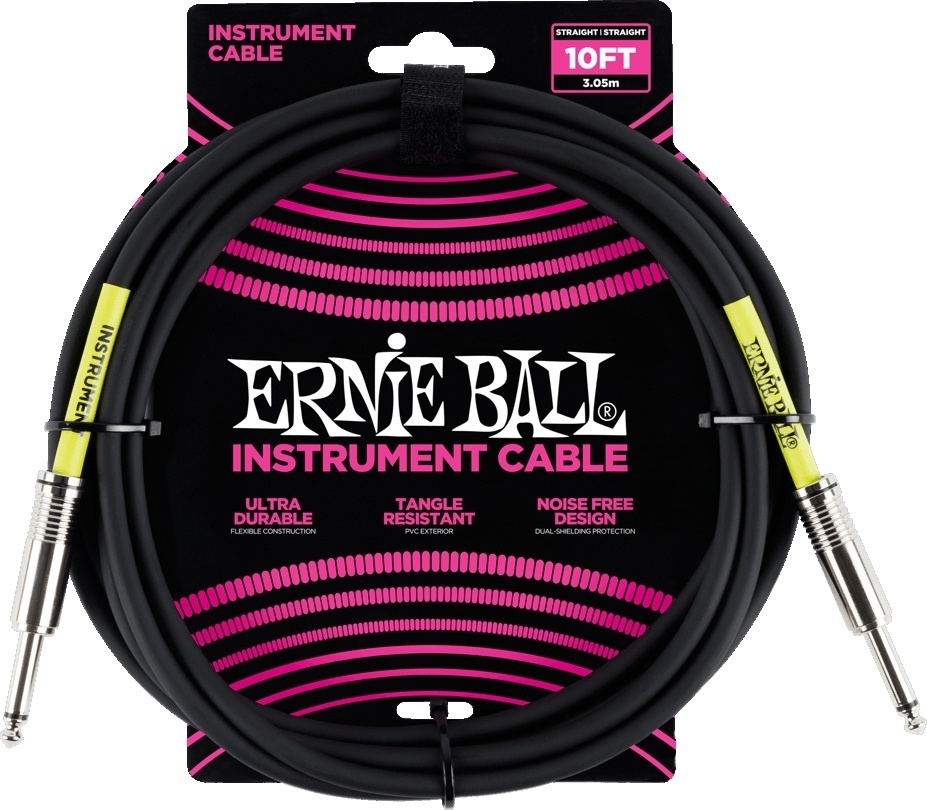 Ernie Ball 6048 - 3m Black Instrument Cable Jack/Jack