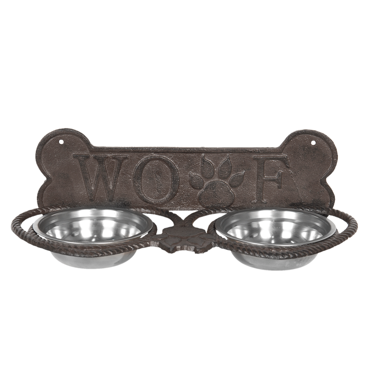 Dubbla Matskålar "Woof" - 2