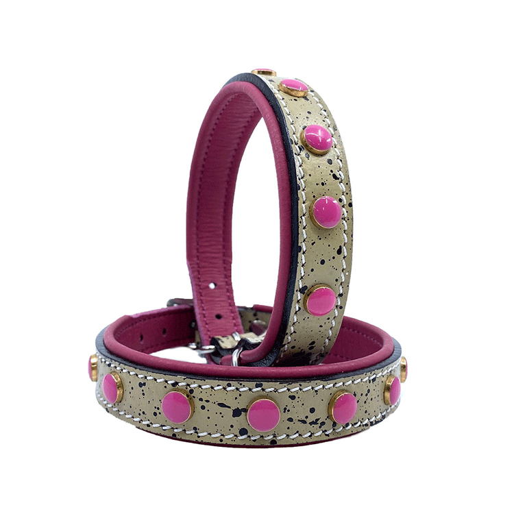 Hundhalsband Pink Candy Drop - 3