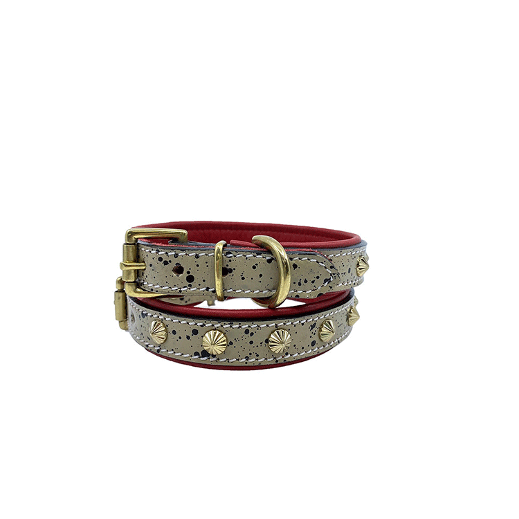 Hundhalsband Läder Splatter Paint - 5