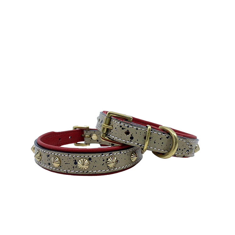 Hundhalsband Läder Splatter Paint - 2
