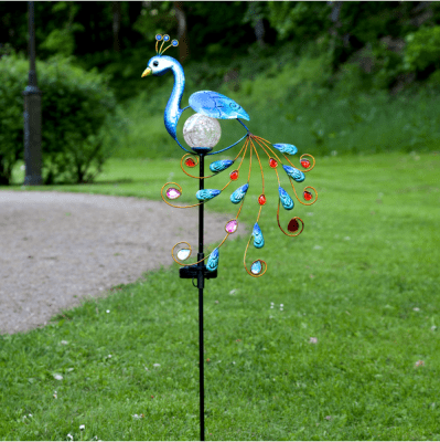 SOLCELLSDEKORATION PEACOCK Påfågel