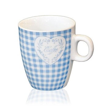 Mugg Coffee - Rutig blå