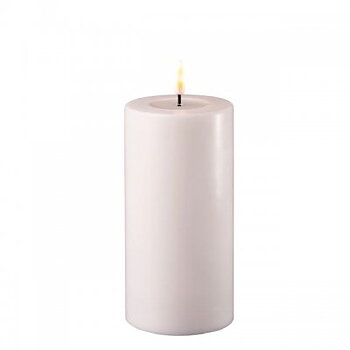 Deluxe Real Flame Blockljus Vitt 7,5 x 15 cm