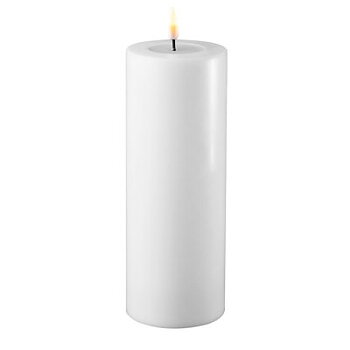 Deluxe Real Flame Blockljus Vitt 7,5 x 20