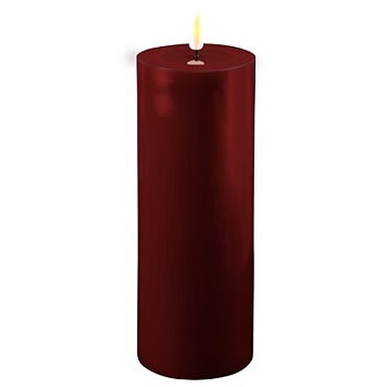 Deluxe Real Flame blockljus Bourgogne 7,5 x 20