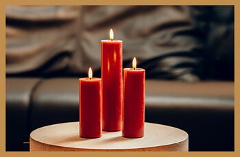 DeLuxe Real Flame Blockljus Bordeaux 7,5 x 10