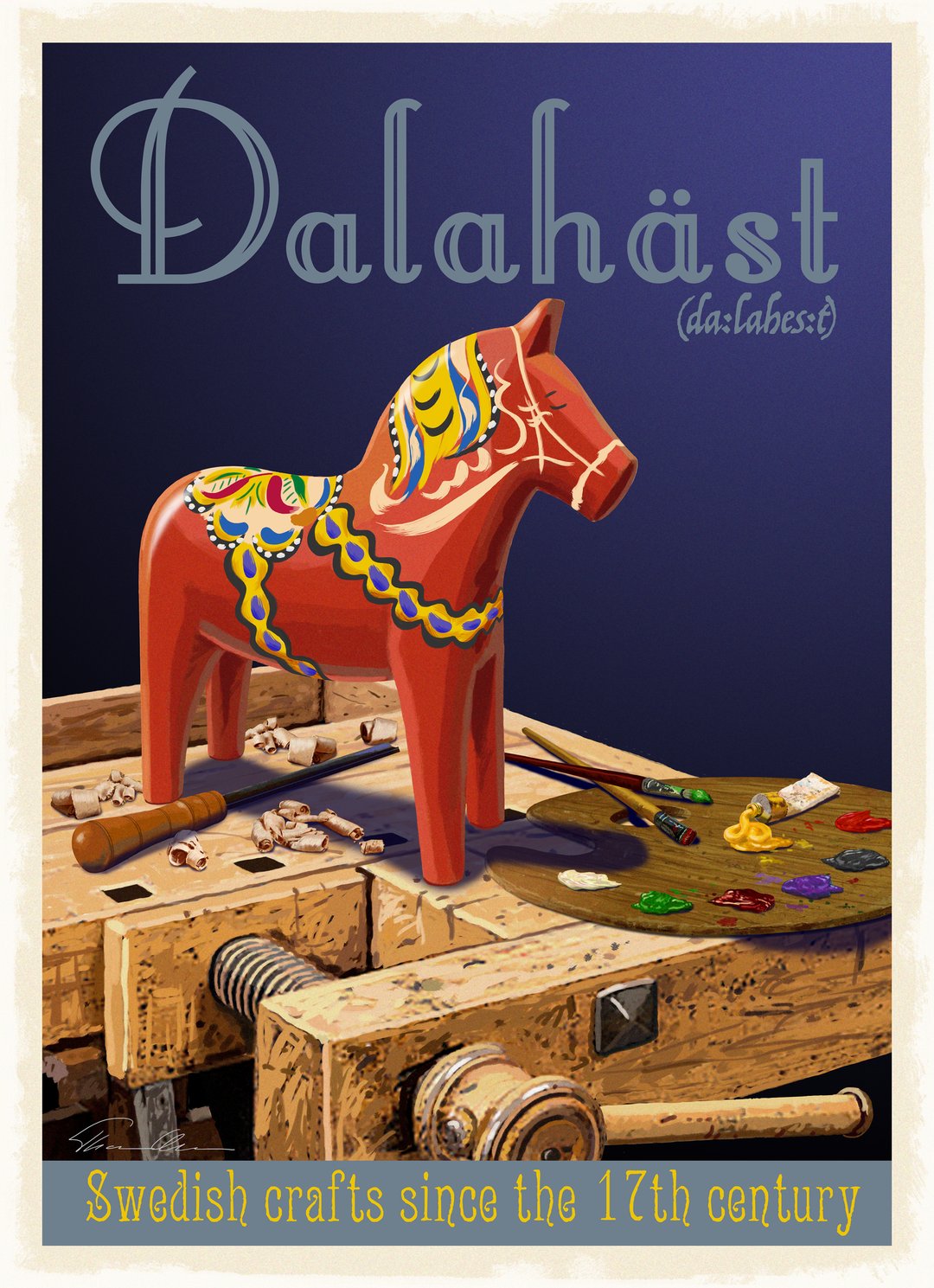 AFFISCH DALAHÄST