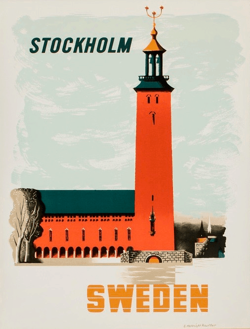 AFFISCH STADSHUS  SWEDEN