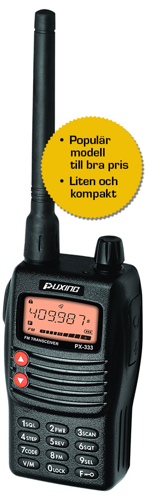 Puxing UHF radio med tbh