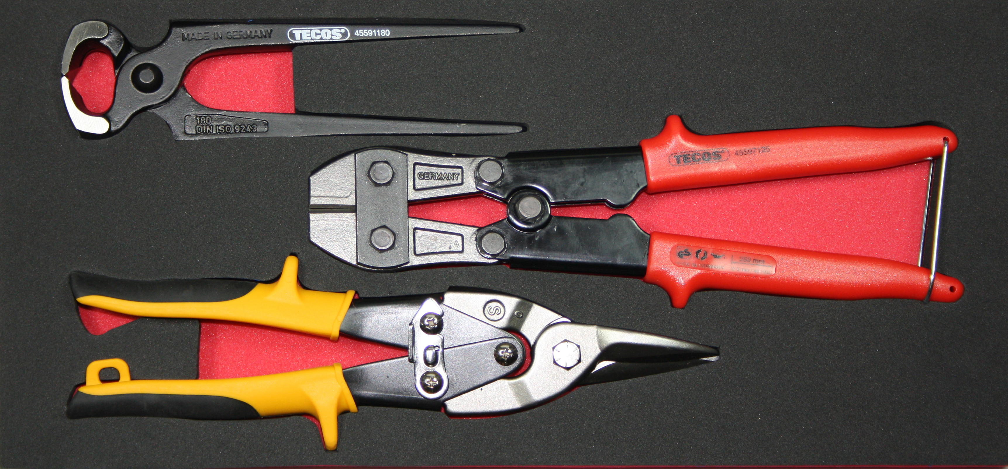 3 piece pliers set in EVA foam