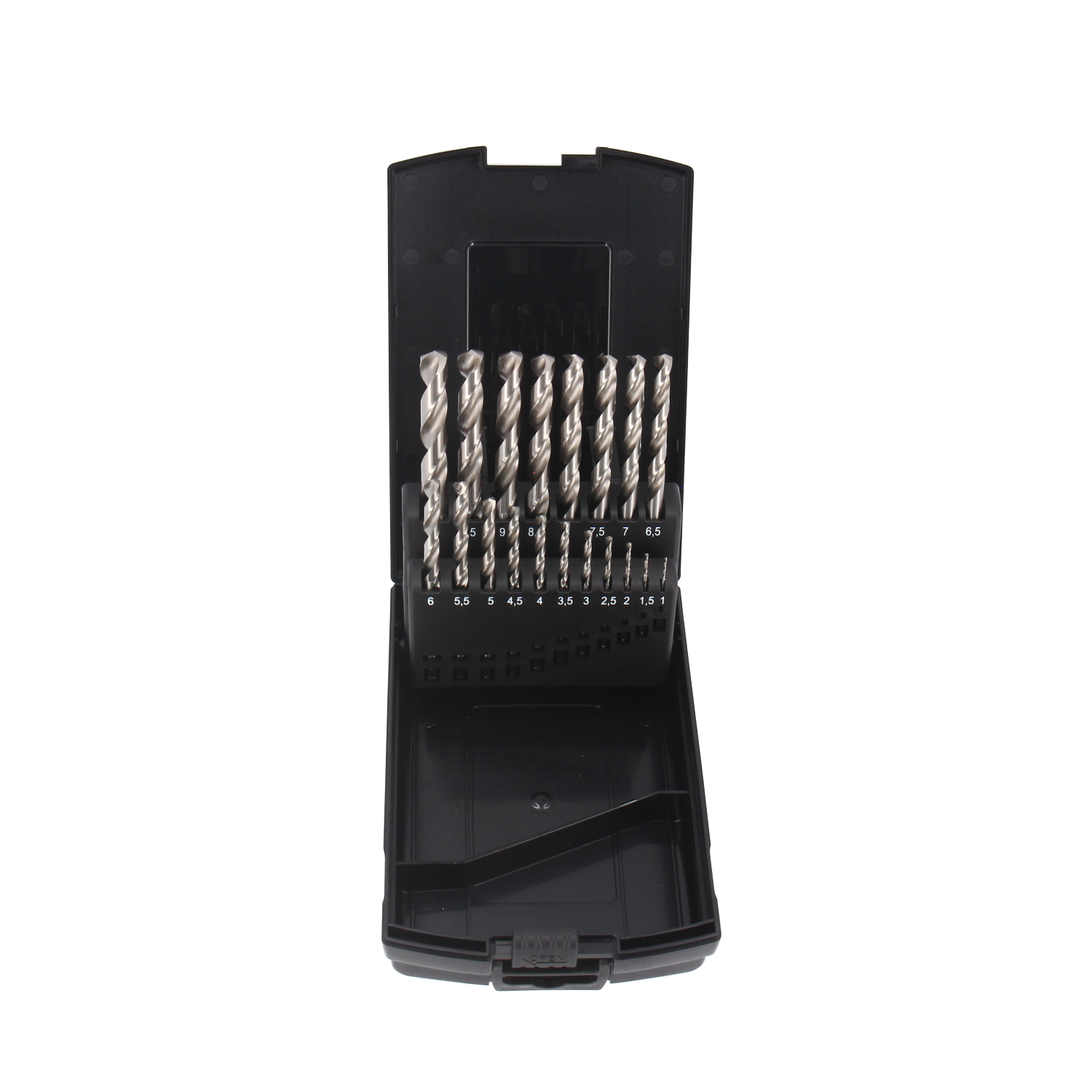 HSS-bor - Pro Bright metallborsett, 19 deler: 1-10 mm, Tecos