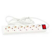 Branch outlet 6 way with switch , earthed