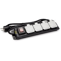 4-way outdoor branch outlet with switch, IP44