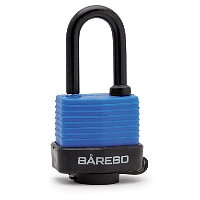Fully enclosed steel padlock with hardened shackle