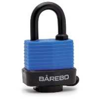 Fully enclosed steel padlock with hardened shackle