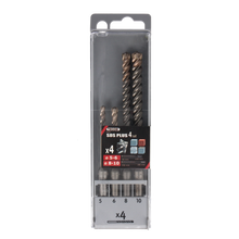 Hammer drill set, 4 pieces: 5-10 mm - 4 bits Tecos