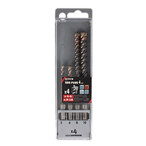 Hammer drill set, 4 pieces: 5-10 mm - 4 bits Tecos