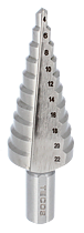 Step drill for making holes in different materials