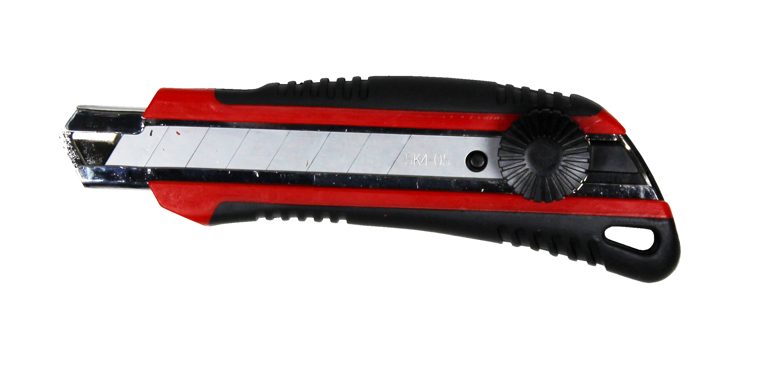 Springkniv med mykt grep 18 mm m/skruelås Tecos