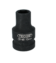Tunnväggig krafthylsa 1/2", Tecos 