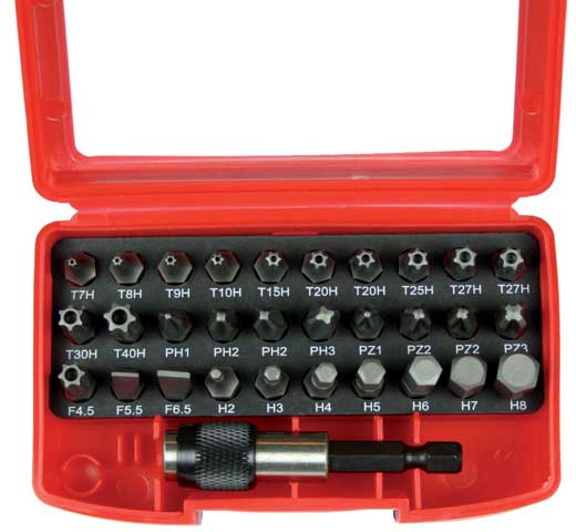Bitset, 31 stuks, Tecos