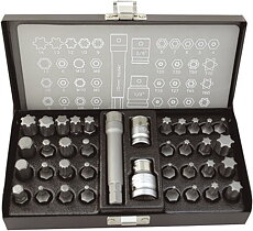 Bitset 3/8" en 1/2", 37 stuks, Tecos
