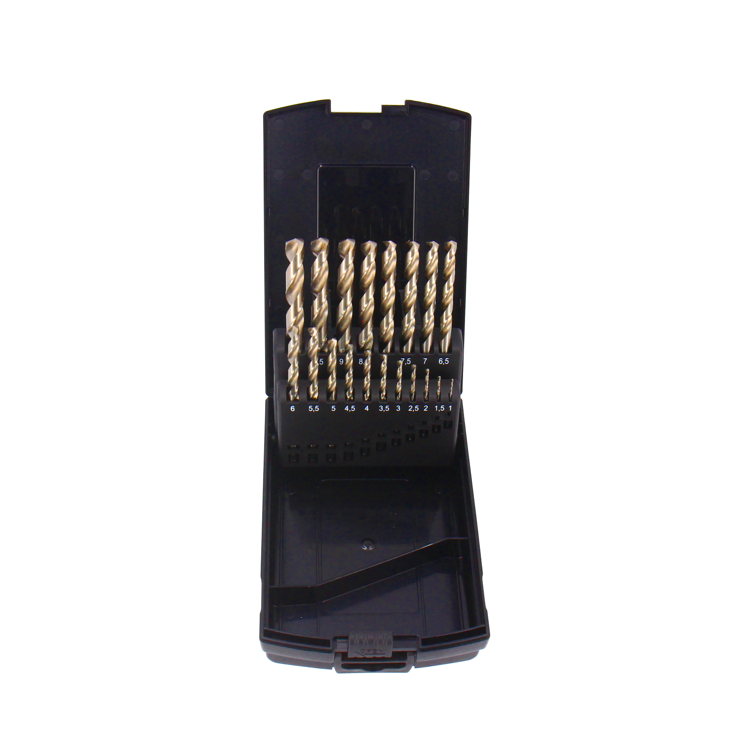 HSS Cobalt 5% set, 19 pieces: 1-10 mm Tecos