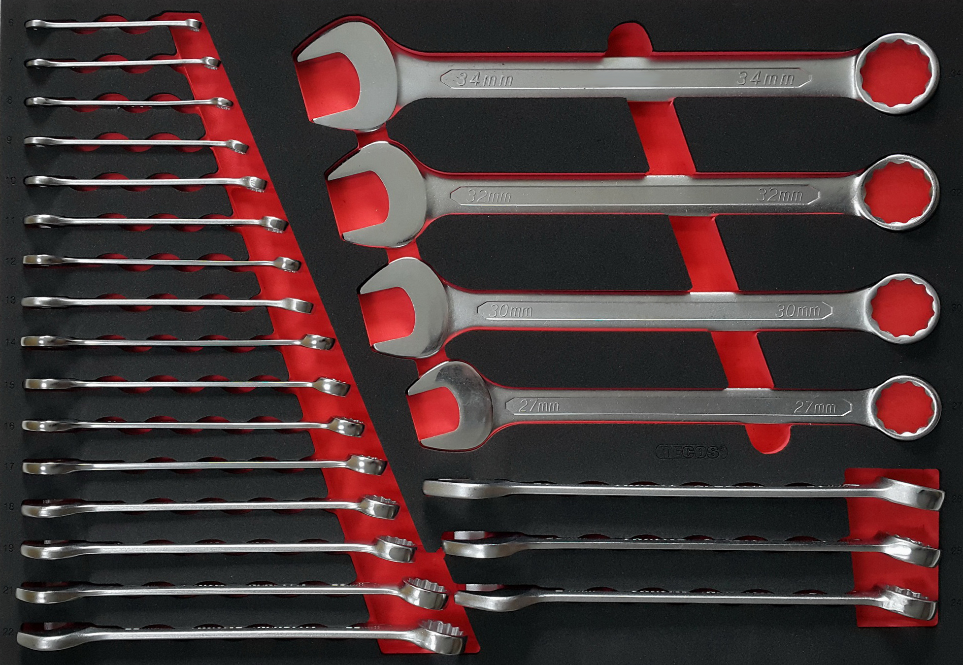 23 piece wrench set in EVA foam