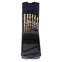 HSS kobolt 5 %-sett, 25 deler: 1-13 mm, Tecos