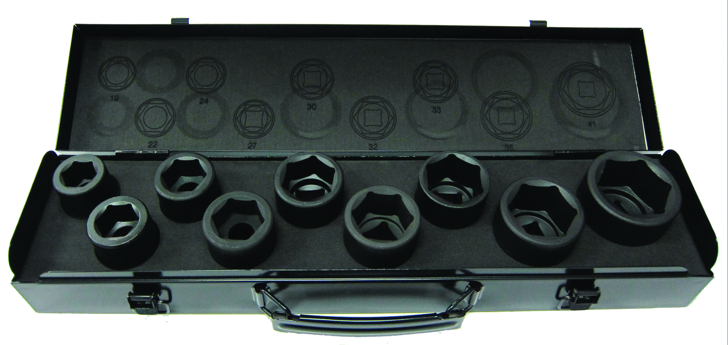 Power socket set 3/4" 9 parts, Tecos