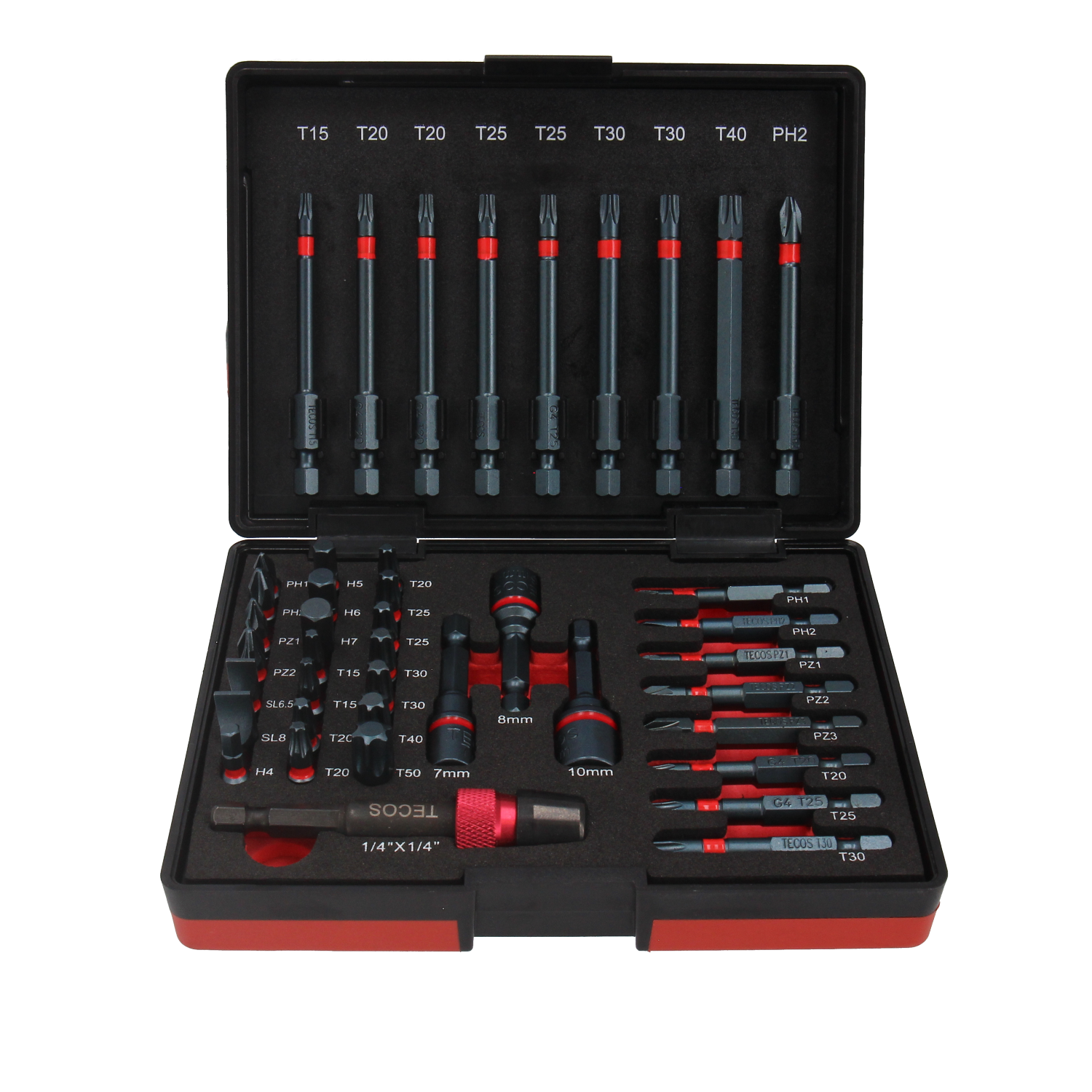 Slagbitset Tecos T-B042R - 42 stuks