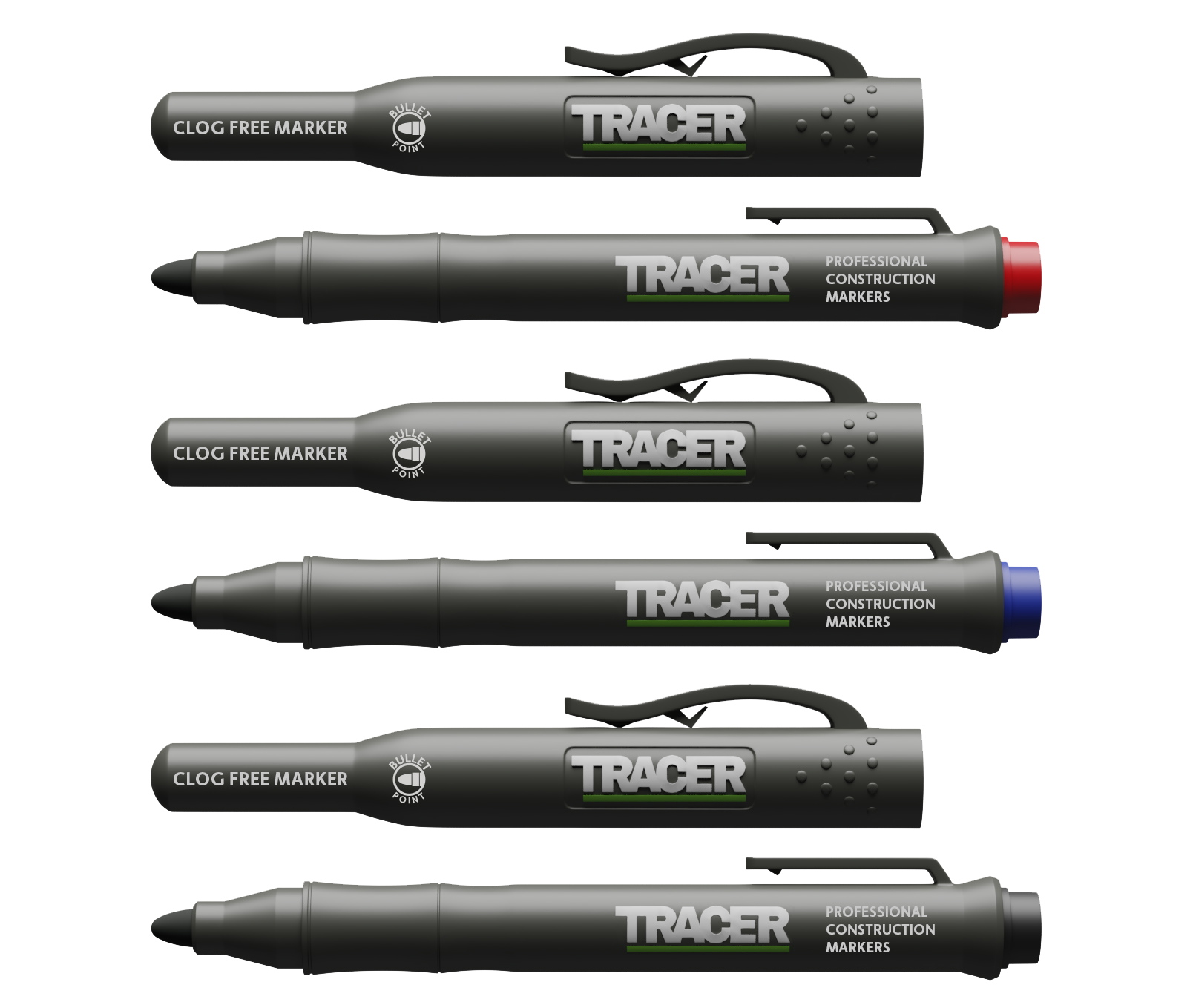 Markers - Black, Red, Blue