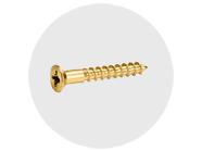Houtschroef messing