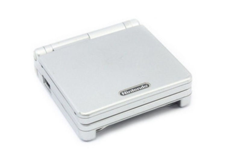 GBA SP konsol silver normalt till Slitet skick inkl laddare - 2