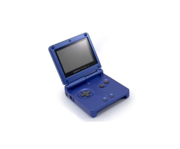 GBA SP konsol blå normalt skick inkl laddare
