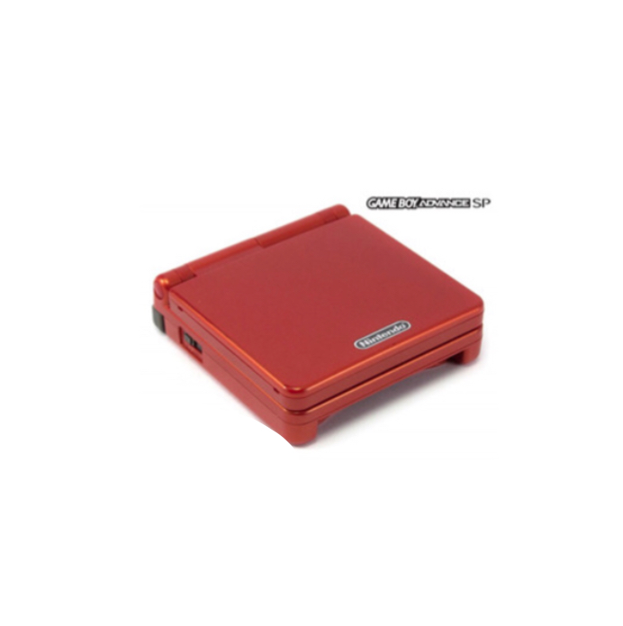 GBA SP konsol röd normalt till slitet skick inkl laddare - 2