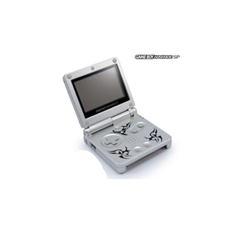GBA SP konsol Tribal normalt skick inkl laddare