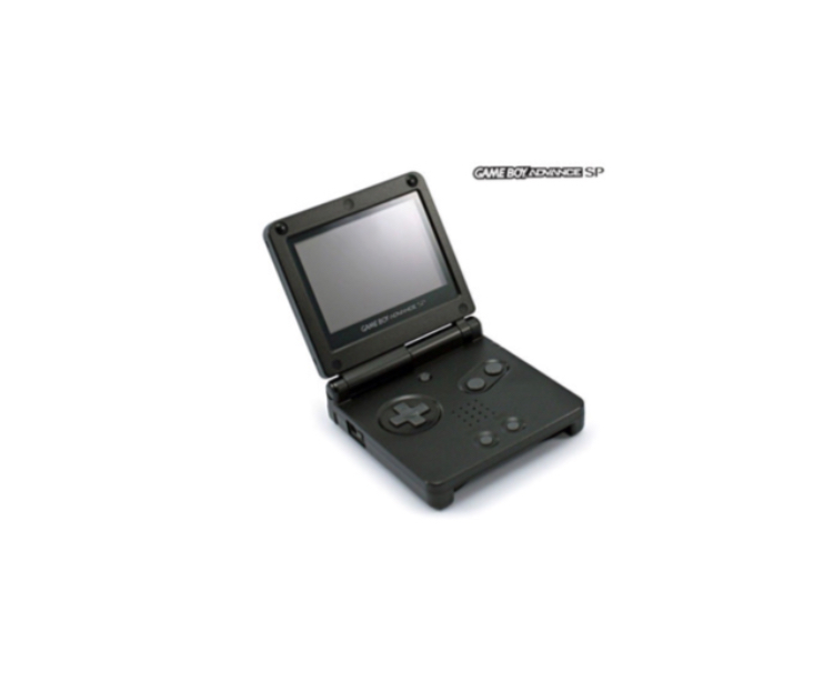 GBA SP konsol svart normalt skick inkl laddare