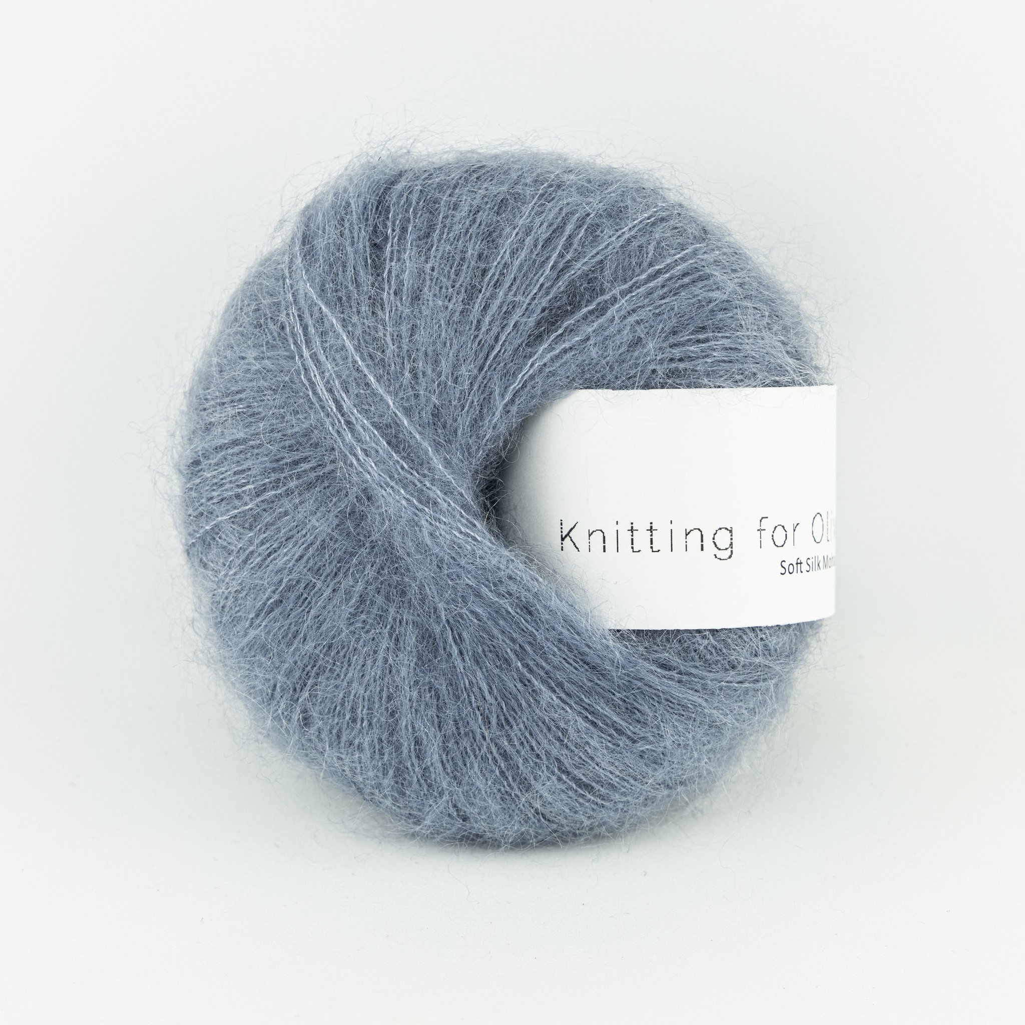 Soft silk Mohair Dusty dove blue