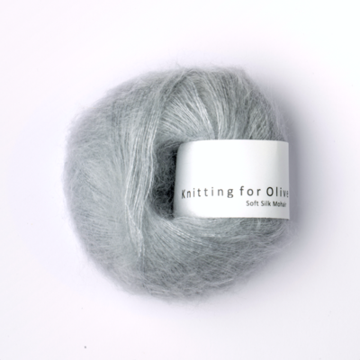Soft silk Mohair soft blue