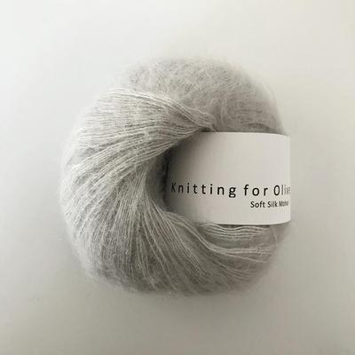 Soft silk Mohair pearl gray
